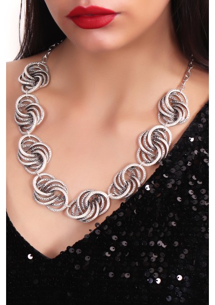 Kadın Antik Gümüş Kaplama Otantik Kolye fiyatları