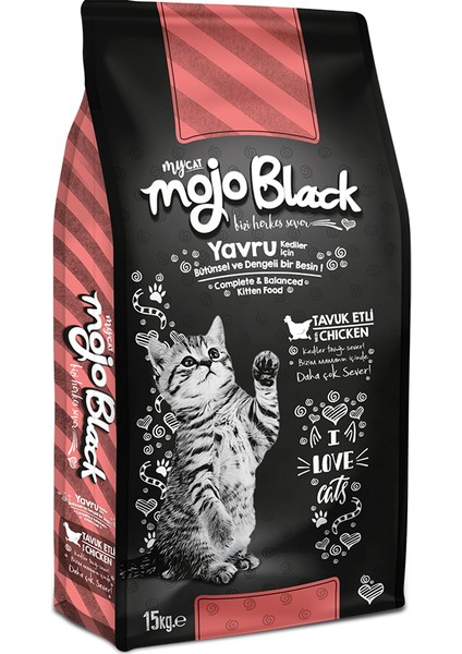 Mojo Black Tavuklu Yavru Kedi Maması 15kg