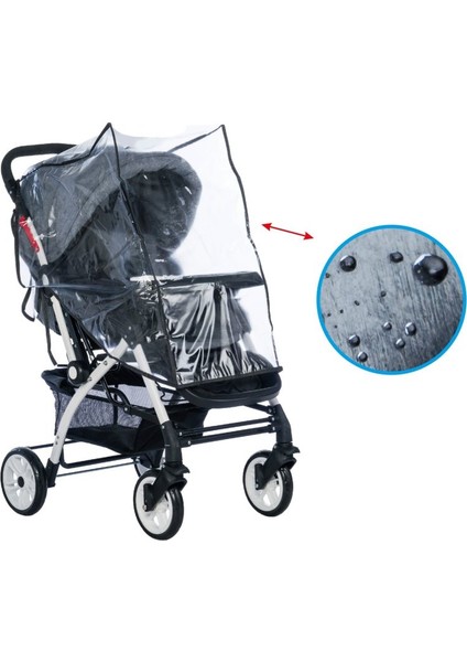 Y003 Baston Bebek Arabası Yağmurluğu