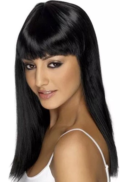 Siyah Renk Uzun Parti Peruğu