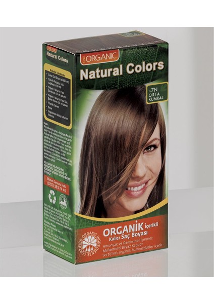 Natural Colors 7n Orta Kumral Organik Saç Boyası