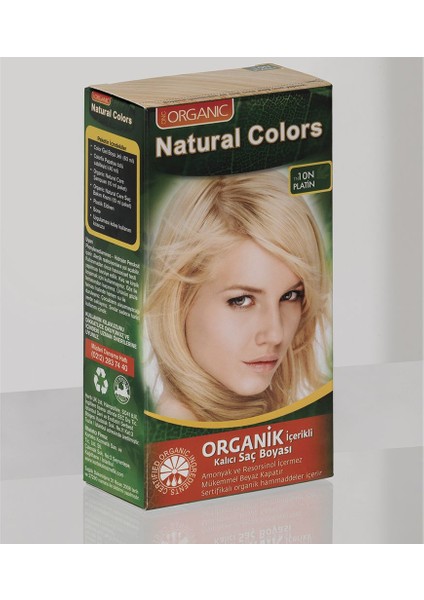 Natural Colors 10N Platin Organik Saç Boyası