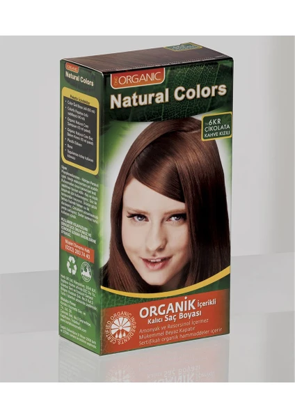 Natural Colors 6kr Çikolata Kahve Kızılı Organik Saç Boyası