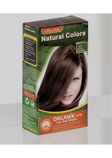 Natural Colors 6n Koyu Kumral Organik Saç Boyası