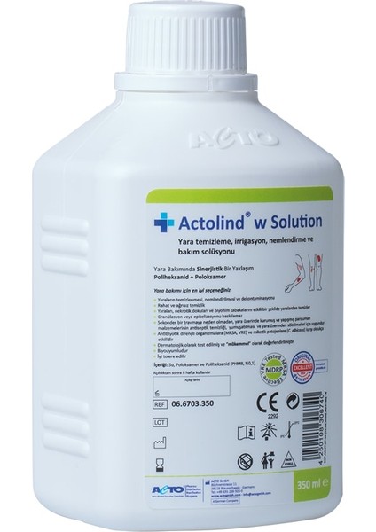 - Actolind W Solution Yara Bakım Solüsyonu 350 ml