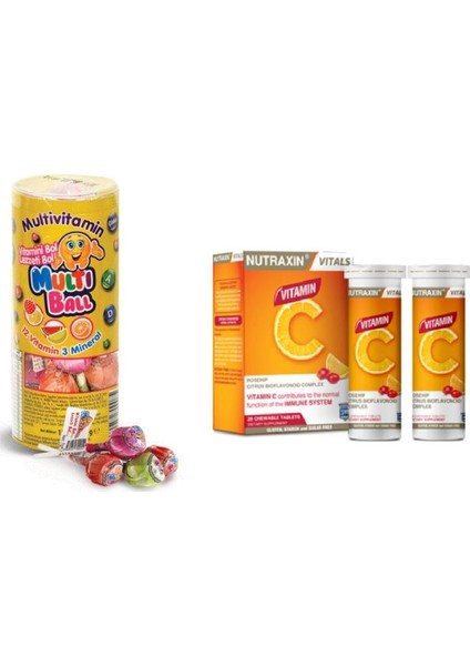 15 Li Dokme Lolipop Vitamin ve Mineralli+Nutraxin C