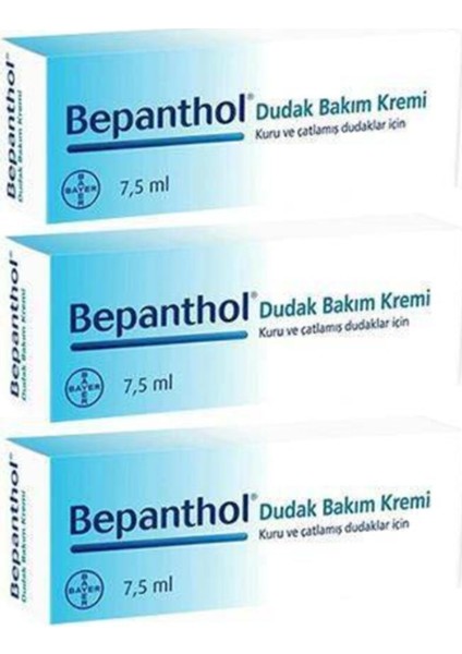 Dudak Bakım Kremi 7.5 ml 3 Lü Paket