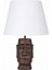 Modern Dizayn Moai Abajur Bakır Beyaz 1