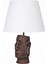 Modern Dizayn Moai Abajur Bakır Beyaz 2