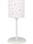 Masa Lambası Kumaş Abajur-Beyaz Pembe Yıldız 1