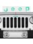 Jeep Wrangler 2015 - 2018 Ön Jeep Amblem Sticker (Mavi Mercan) 4