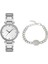 Gümüş Kaplama Saat Bileklik Kombin 1