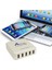 40W-8A 5 x USB Çoklayıcı Hızlı Priz Şarj Aleti-Beyaz 4