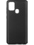 Samsung Galaxy A21S Kılıf Mat Premium Silikon Kılıf Siyah + Tam Kaplayan 5D Cam Ekran Koruyucu 1