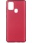 Samsung Galaxy A21S Kılıf Mat Premium Silikon Kılıf Bordo + Nano Ekran Koruyucu 1