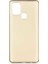 Samsung Galaxy A21S Kılıf Mat Premium Silikon Kılıf Gold + Cam Ekran Koruyucu 1