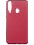 Huawei Y6P Kılıf Mat Premium Silikon Kılıf Bordo + Cam Ekran Koruyucu 1