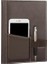 5464 Telefon Kılıflı Çizgili Defter Kahverengi 17 x 24 cm 2