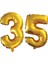 35 Yaş Sayı Folyo Balon Altın 90 cm 1