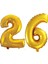 26 Yaş Sayı Folyo Balon Altın 90 cm 1