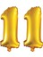 11 Yaş Sayı Folyo Balon Altın 90 cm 1