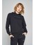 Dami Kadın Siyah Kapüşonlu Sweatshirt 3
