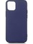Apple iPhone 12 (5.4'') Kılıf Mat Premium Silikon Kılıf + Nano Ekran Koruyucu Lacivert 1
