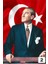 Gönder Bayrak Atatürk Kristal Parlak Saten Flama 50 x 75 cm 1