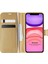 Apple iPhone 11 Kılıf Delux Leather Wallet Gold 1