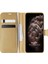 Apple iPhone 11 Pro Max Kılıf Delux Leather Wallet Gold 1