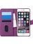 Apple iPhone 6 Kılıf Fabric Book Wallet Mor 1