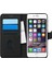 Apple iPhone 6 Kılıf Fabric Book Wallet Siyah 1