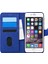 Apple iPhone 6S Plus Kılıf Fabric Book Wallet Lacivert 1