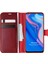 Huawei Honor 9X Kılıf Delux Leather Wallet Kırmızı 1