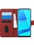 Oppo A52 Kılıf Fabric Book Wallet Kırmızı 1