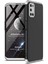 Oppo A92 Kılıf Double Dip 360 Protective Siyah - Gri 1
