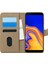 Samsung Galaxy J4 Plus Kılıf Fabric Book Wallet Gold 1