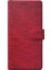 Samsung Galaxy J4 Plus Kılıf Fabric Book Wallet Kırmızı 2