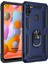 Samsung Galaxy M11 Kılıf Military Ring Holder Lacivert 1