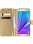 Samsung Galaxy Note 5 Kılıf Delux Leather Wallet Gold 1