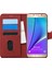 Samsung Galaxy Note 5 Kılıf Fabric Book Wallet Kırmızı 1