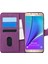 Samsung Galaxy Note 5 Kılıf Fabric Book Wallet Mor 1