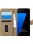 Samsung Galaxy S7 Edge Kılıf Fabric Book Wallet Gold 1