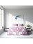 Pink Damask 3D Pamuk Saten Çift Kişilik Nevresim Takımı 3