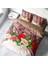 Brown & Rose 3D Pamuk Saten Çift Kişilik Nevresim Takımı 1