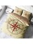 Compass 3D Pamuk Saten Çift Kişilik Nevresim Takımı 1