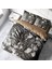 Gray Casual 3D Pamuk Saten Çift Kişilik Nevresim Takımı 1