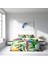 Green White 3D Pamuk Saten Çift Kişilik Nevresim Takımı 3
