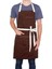Askılı Önlük Master Şef - Barista - Aşçı - Kuaför - Tattoo - Mutfak - Chef Garson Önlüğü Kahverengi 1