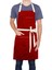 Askılı Önlük Master Şef - Barista - Aşçı - Kuaför - Tattoo - Mutfak - Chef Garson Önlüğü Kırmızı 1